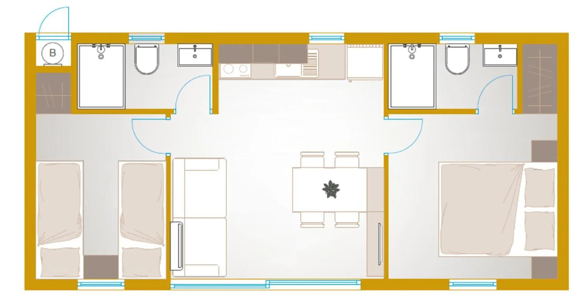 Premium-Mobilheim Mit 2 Schlafzimmern Auf Dem Campingplatz Ugljan Resort Apartment