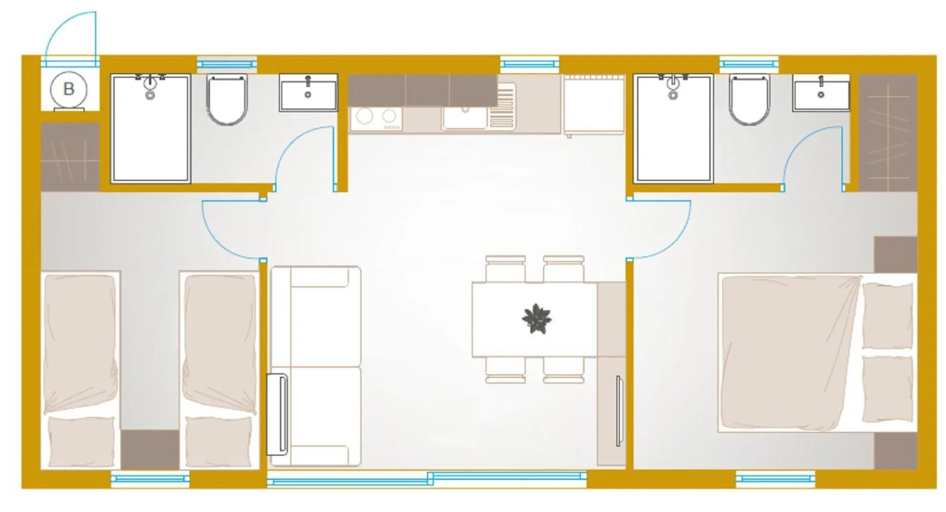 Premium-Mobilheim Mit 2 Schlafzimmern Auf Dem Campingplatz Ugljan Resort 0*,  Chorvatsko